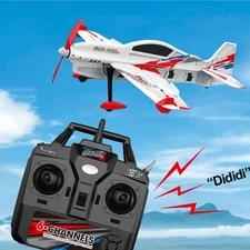 QIDI-550 3D RC Airplane One-Key Stunt Brushless 2.4 G RTF Red/Yellow 2 batteries
