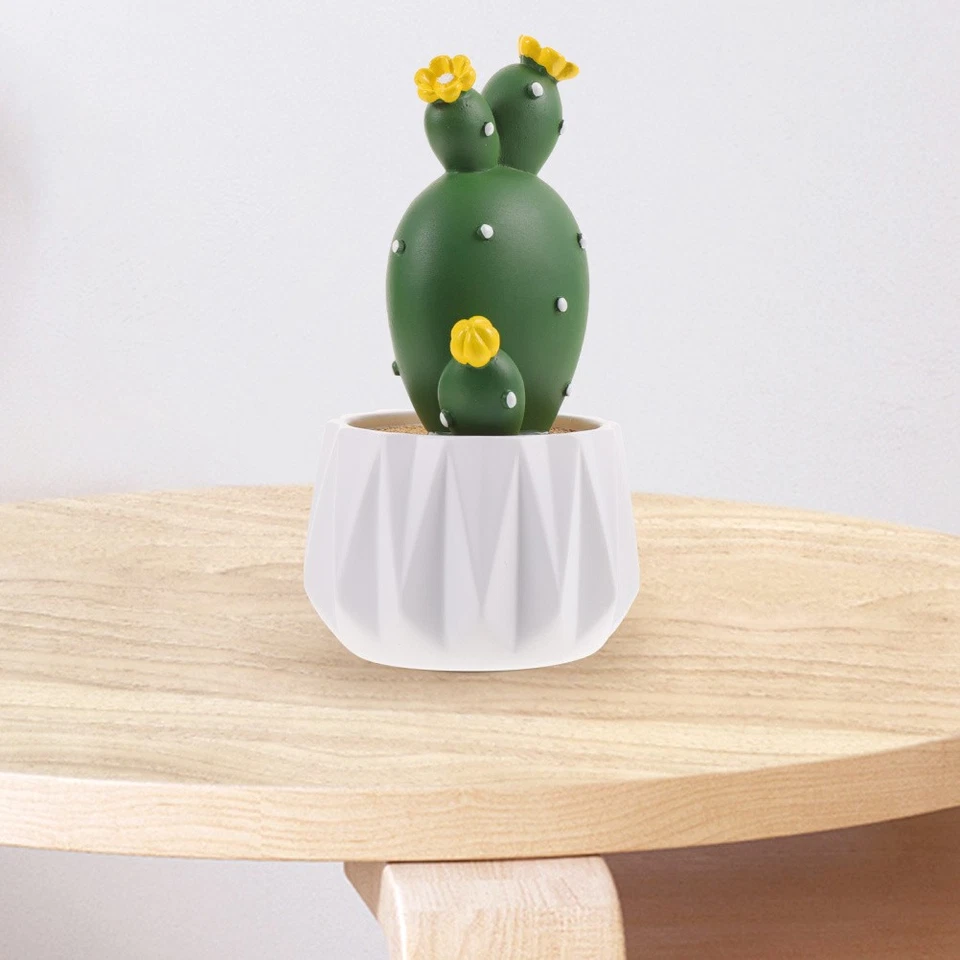Succulentes Artificielles Ornement De Cactus Plastique Sculpture - Photo 3/4