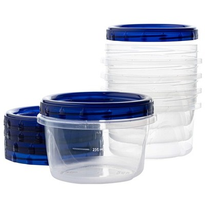16oz Deli Containers 5 Pack with Twist Lids Clear Freezer Safe Storage
