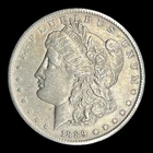 1889 Morgan Silver Dollar, AU+