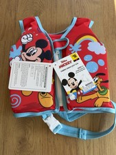 Toddler Disney Mickey  Friends 20" Fabric Swim Vest Size S/M max 40Lbs NWT