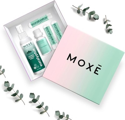 MOXĒ Eucalyptus Aromatherapy Gift Set, Essential Oil, Shower Steamer Spray, P...