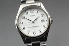 Vtg.1997 [N MINT] SEIKO ALBA V732-0D10 Round Day/Date Quartz Men's Watch JAPAN