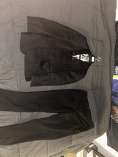 One Button Black Tuxedo Suit with Jacket and Pants