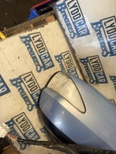 HONDA JAZZ 2010 E13021453 DRIVER SIDE POWERFOLD WING MIRROR PALE BLUE
