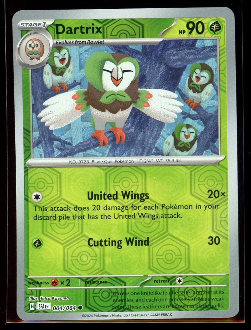 2024 Scarlet & Violet Series - Shrouded Fable Dartrix #4 Reverse Holo Pokemon