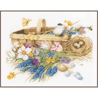Lanarte Cross Stitch Kit Spring Flowers 0155029