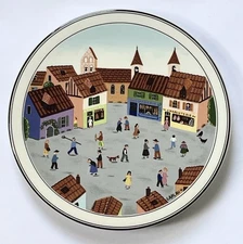 VILLEROY & BOCH DESIGN NAIF PORCELAIN HOT PLATE/ TRIVET  “MARKET SQUARE”