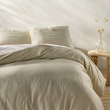 Full/Queen Rayon from Bamboo Duvet Set Light Olive Green - Casaluna