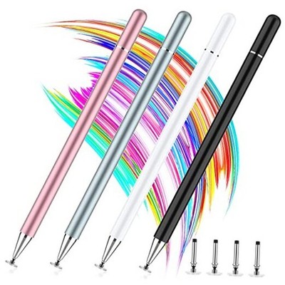 Stylus Pens for Touch Screen, 4 Pack Disc Universal Black/White/Grey/Rosegold