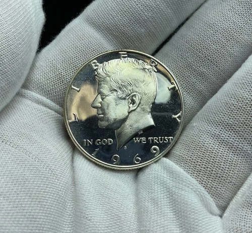 1969 S Proof Kennedy Half Dollar 50c from Proof Set, 40% Silver S94