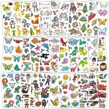 Tattoos for Kids, 300 Mixed Styles Temporary Tattoos Stickers Set for Girls