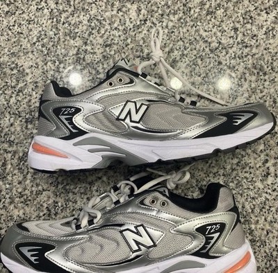 New Balance 725 ML725UB Metallic Silver Raincloud Mesh Low Top Sneakers Men's