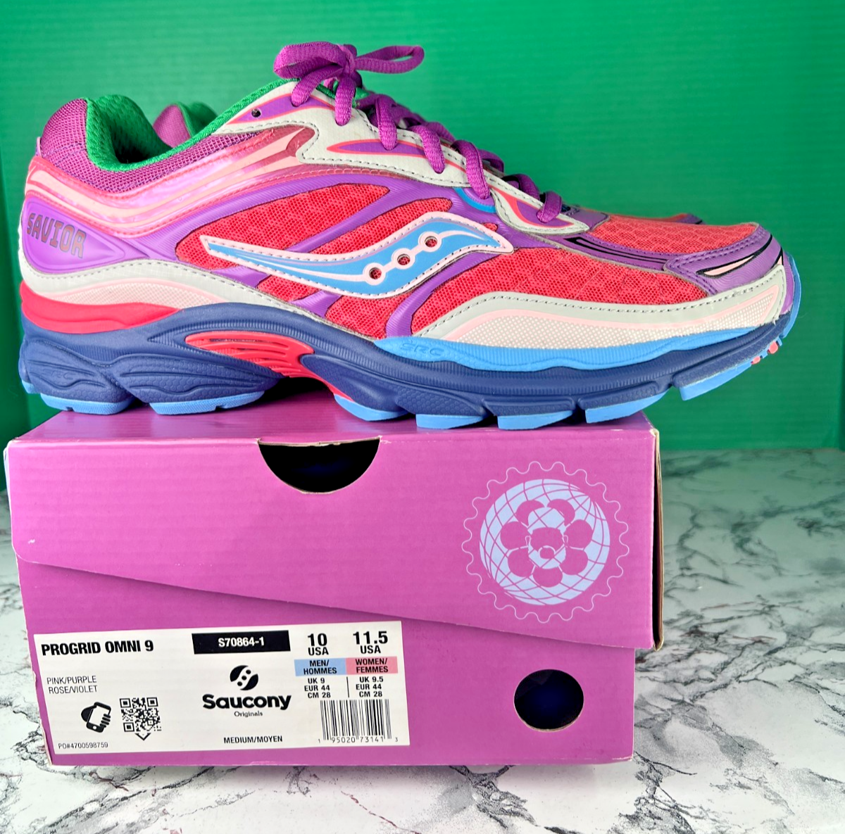 Jae Tips x Saucony ProGrid Omni 9 To Do List Pink Purple 