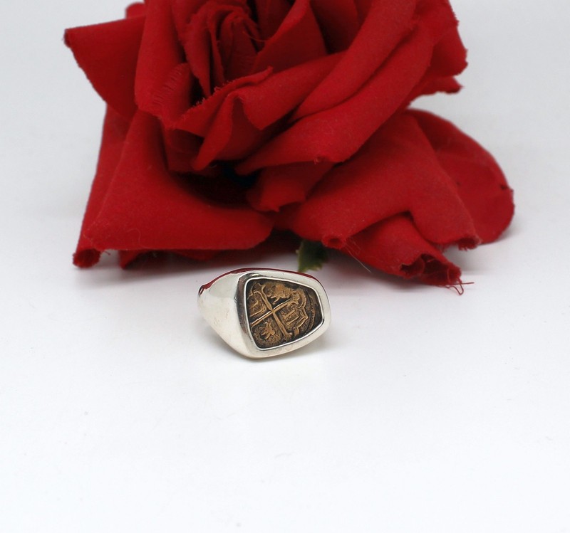 Sterling Silver Copper Sea King Replica Coin Ring Size 11 7.42g  CAT RESCUE