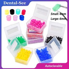 100Pcs/Box Dental / Hygienist Instrument Silicone Color Code Rings Autoclavable