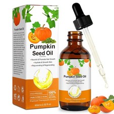 Pumpkin Seed Oil, Pure Cold Pressed Pumpkin Seed Oil for Dry Damaged Hair,2Fl Oz
