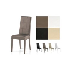 Sedia LIU ecopelle similpelle moderna in legno design casa cucina salotto