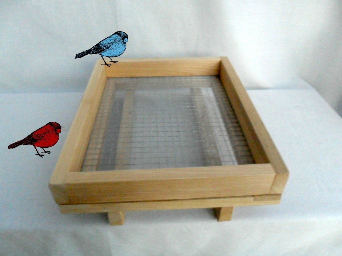 Deck Rail Tray Feeder Large Bird Feeder 12 X 15 Platform Wood