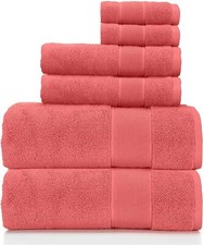 Lauren Ralph Lauren Sanders Rose Red 6 Pc Bath & Hand Towel & Washcloth Set
