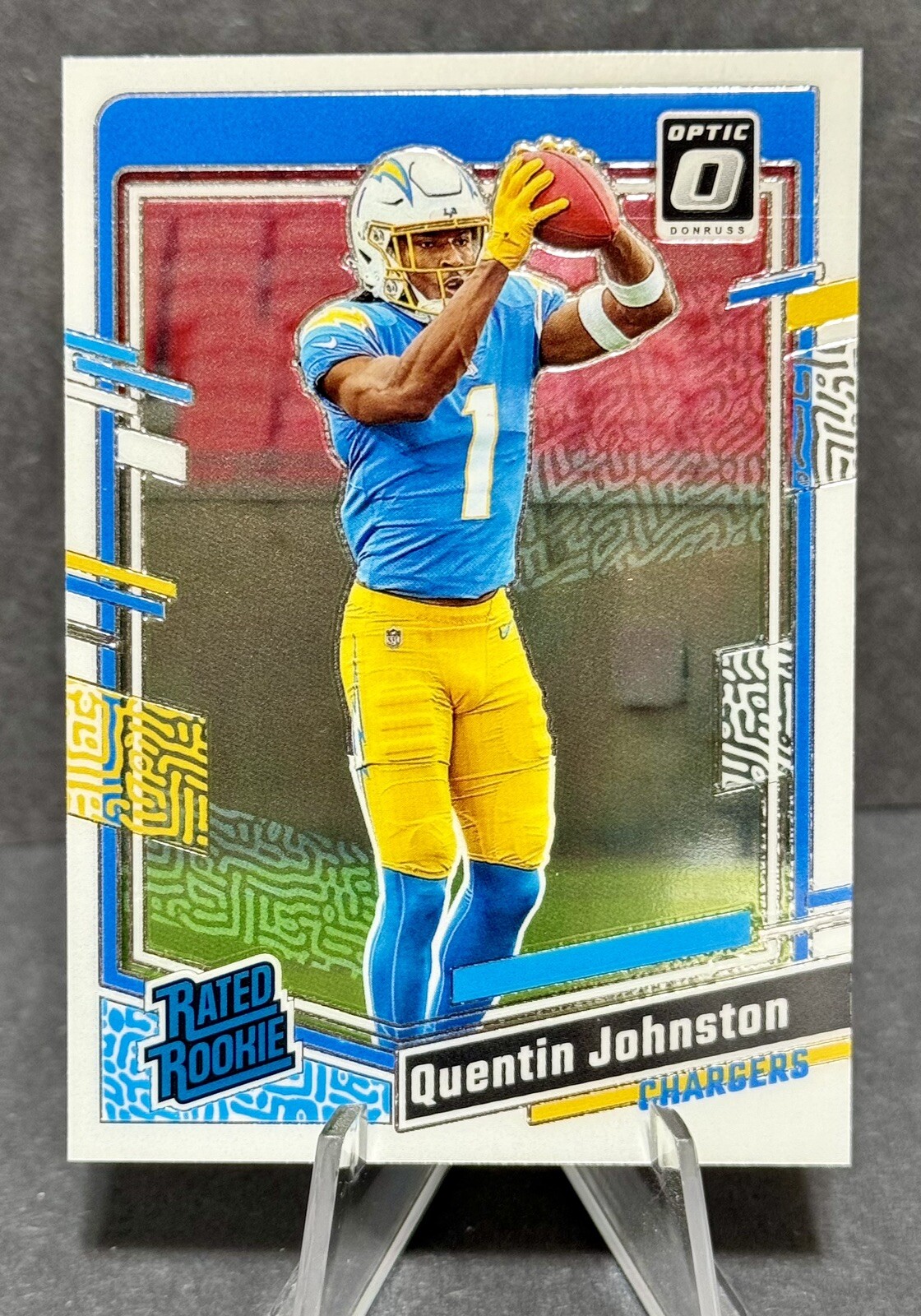 2023 Panini Donruss Optic Quentin Johnston Rated Rookie Base #265 Chargers
