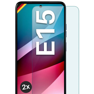 2x Echt Glas für Motorola Moto E15 Panzerfolie Hartglas Premium Displayschutz