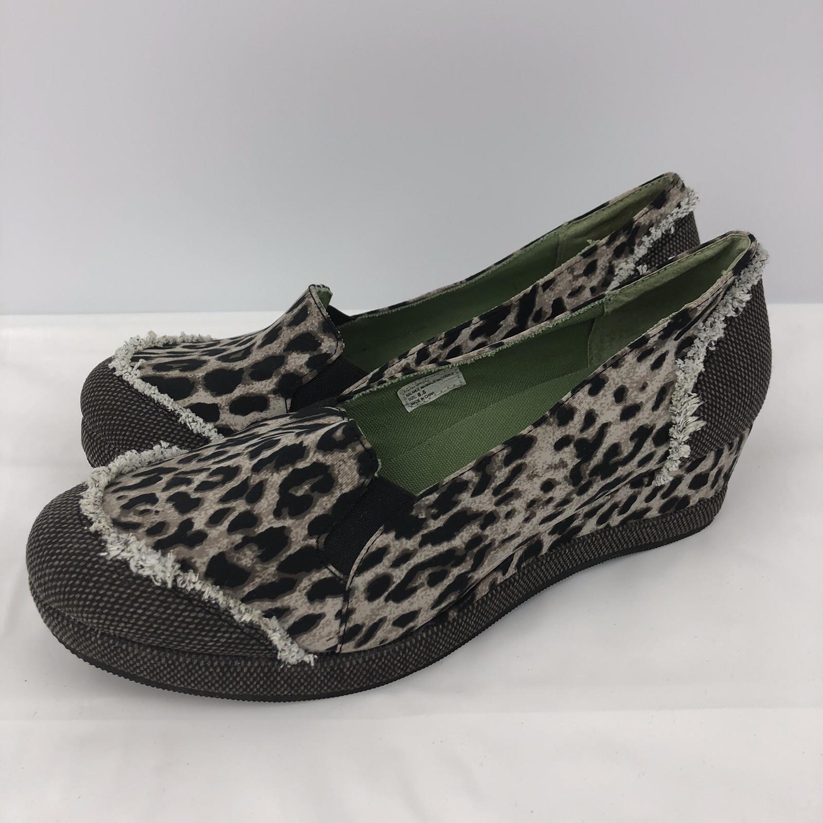 Volatile Leopard Platform Wedge Round Toe Fringe … - image 7