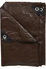 Stansport U-57 Reinforced Rip-Stop Tarp, Brown - 5' x 7'