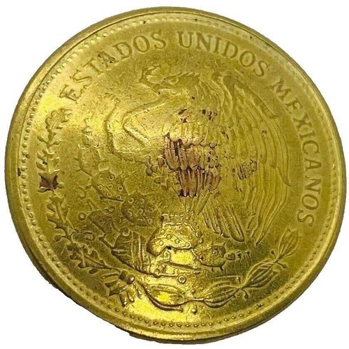 Estados Unidos Mexicanos 1985 Coin Round Yellow Gold Concho V Carranza 100 - Picture 2 of 4