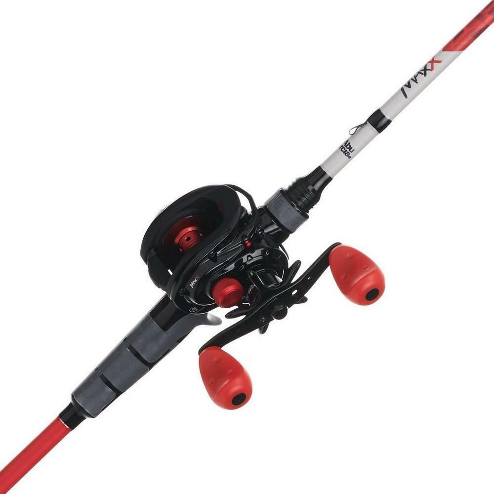 Abu Garcia Max X Low Profile Baitcast Reel and Fishing Rod Combo~6 ft 6  in~2 pc