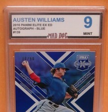 AUSTEN WILLIAMS Rookie AUTO***2016 ELITE Blue MINT 9***MAD DOG---NATIONALS