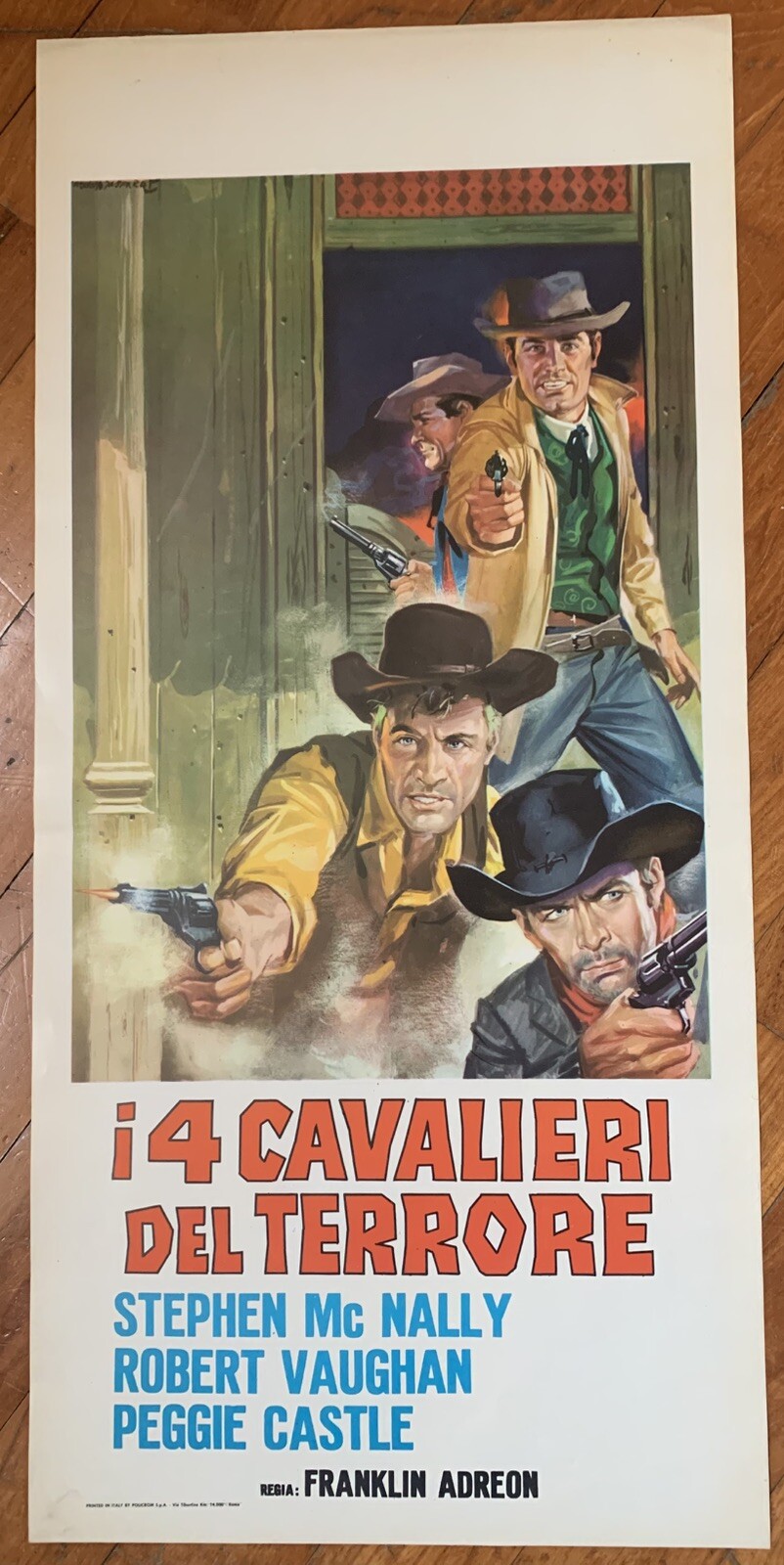Locandina originale film I quattro cavalieri del terrore (1957) - Regia di Franklin Adreon