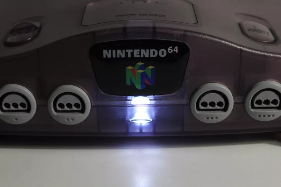 Nintendo 64 N64 Clear Transparent Console LED NTSC REGION FREE Mod ...