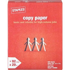 Copy Paper 8 1/2"x11" Ream Ideal for toner-based copiers Plain 500 Sheet
