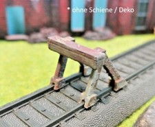 Prellbock für H0 Schienen Spur H0 Echt Rost bemalt (Rostig) oder unbemalt NEU
