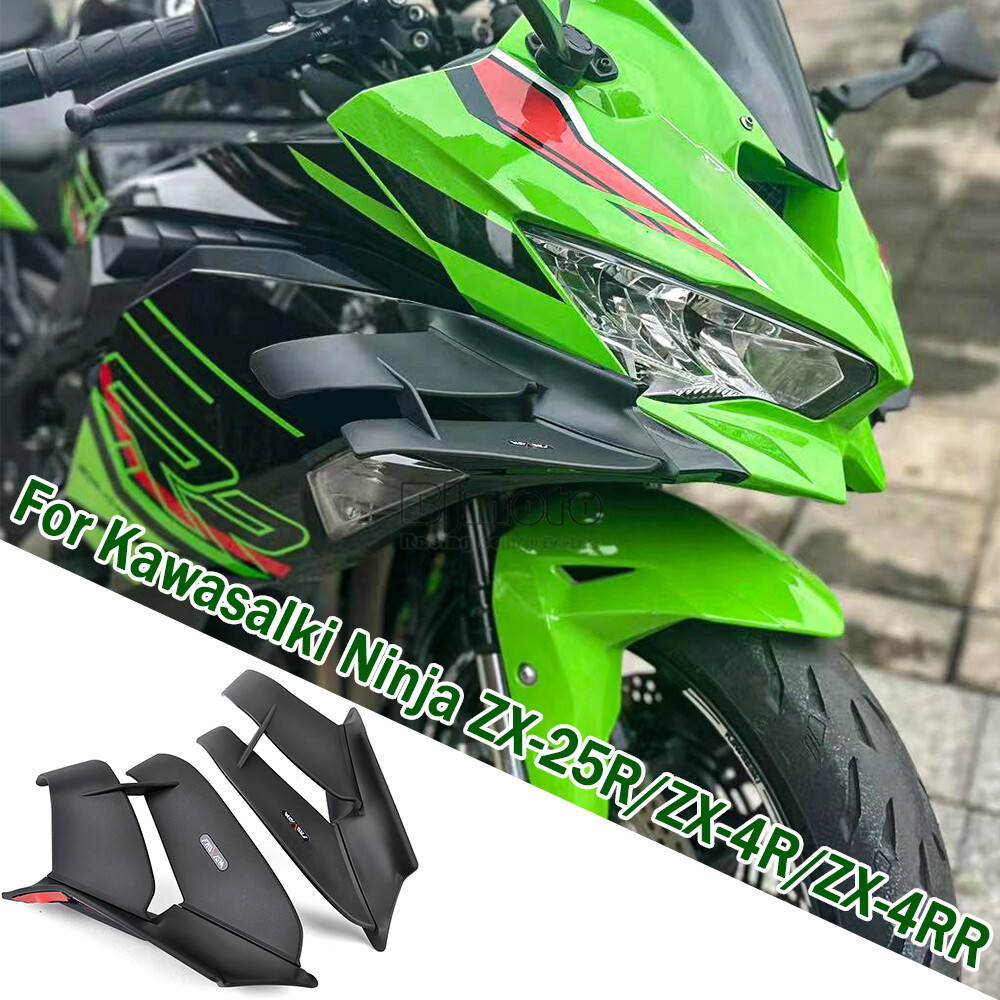 Front Winglet Aerodynamic Wing Kit Spoilers Cover For Kawasaki