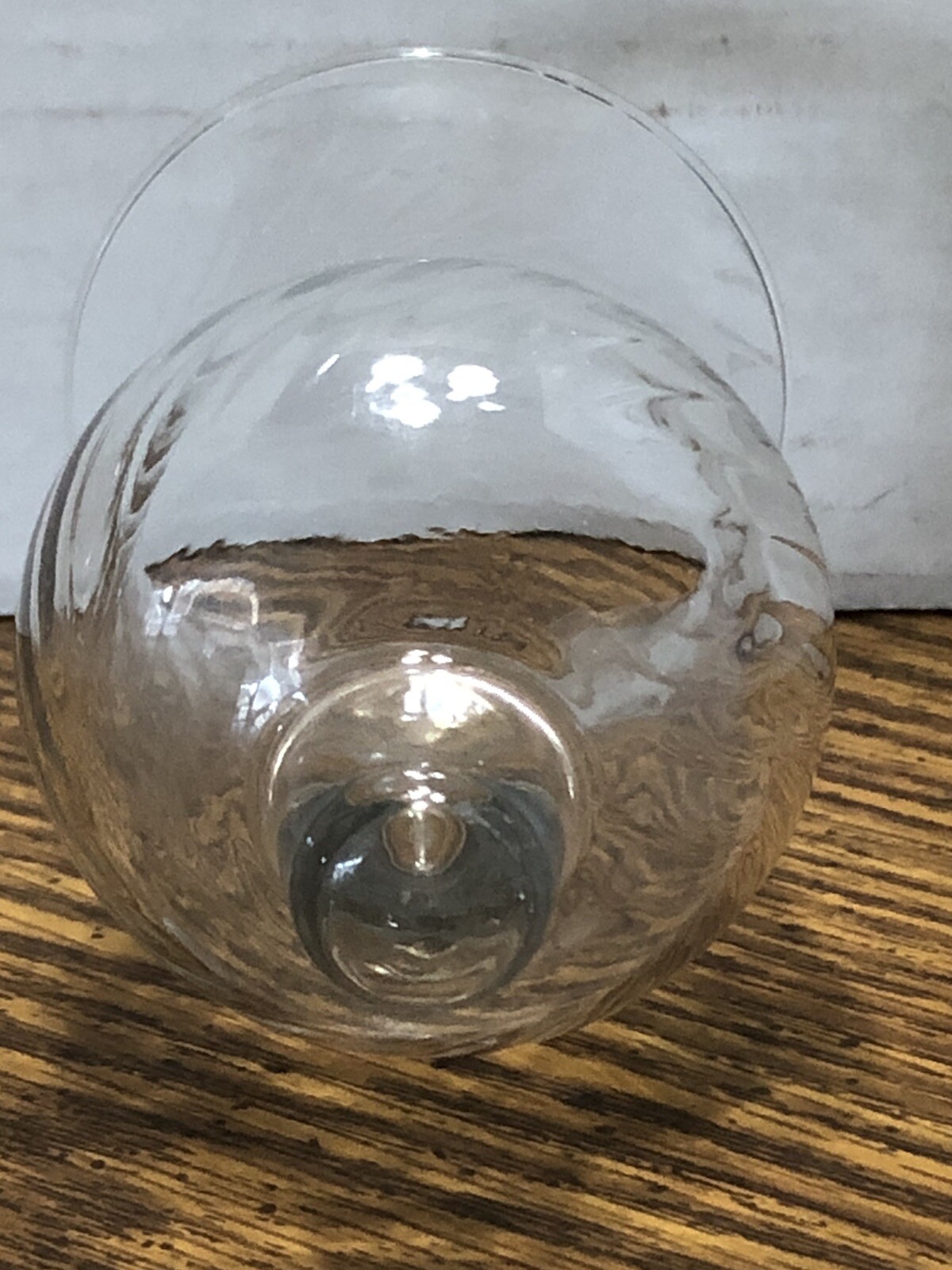 Vintage Home Interior Clear Glass Swirl Sconce Peg Candle Holder Votive