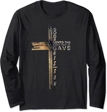 John 3:16 Christian Cross Bible Religious Gift Long Sleeve T-Shirt