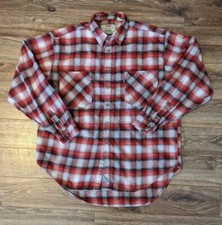VTG 1994 Levi Strauss Levi's LS Red Plaid Flannel Button Up Work Shirt - XL EUC