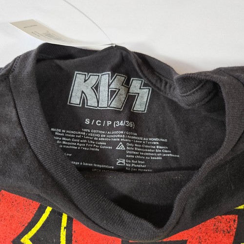 KISS World Tour '77 Graphic T-Shirt NWT Men's S Small Black Band Tee - Picture 3 of 6