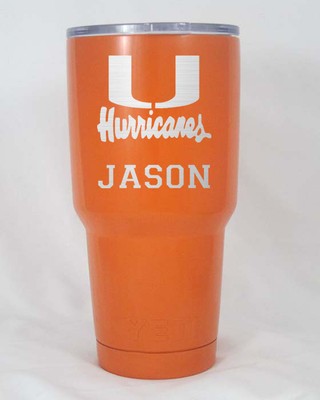 miami hurricanes yeti tumbler