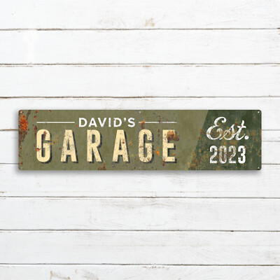 Personalisiertes Garagenschild Vintage Retro Style Schild 15 - Mechaniker Geräteschuppen Plakette
