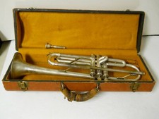 Vintage Late 1940's York Baronet Trumpet Cornet Silver Plated Brass Bb  147887