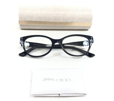 Jimmy Choo Brille Rahmen JC3003BU 5016 Glänzend Schwarz Cat Eye Kristalle
