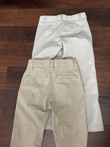 French Toast And Wonder Nations Boy's Uniform Pants 2 PSC Size 5 Straight Ajust - Picture 6 of 7