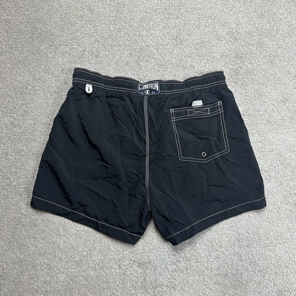 CHAMPION Herren Badehose Badeshorts Gr. L Beach Shorts Boxer Logo 23605 Schwarz - Bild 3 von 4