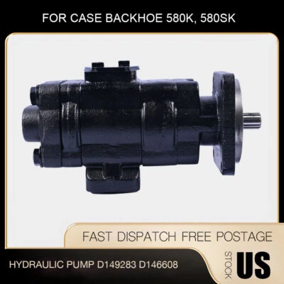 INDCONTROL Hydraulic Pump Assembly For CASE Backhoe Loader 580K 580SK D149283 D146608