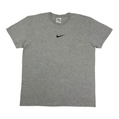 Vintage Nike T Shirt Centre Swoosh Tick Spell Out Graphic Tee