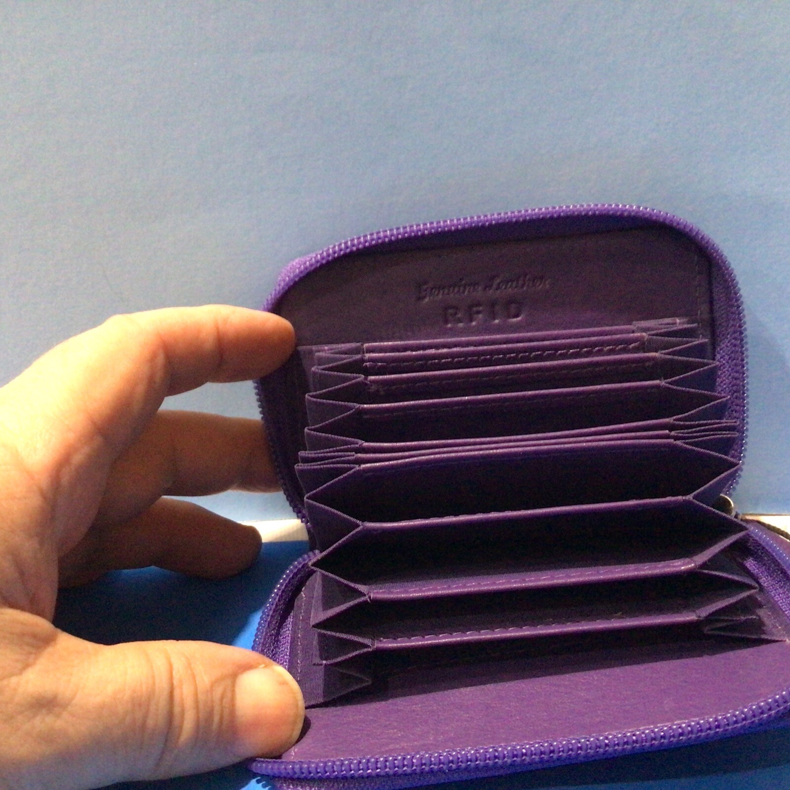 Women's Italia New Expandable Credit Card Wallet 6711 purple Rifd eBay