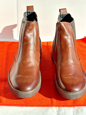 $276.00 TSD12 Mens Soft Leather Ankle boots Chelsea Size 10(US)/43(EU) Italy